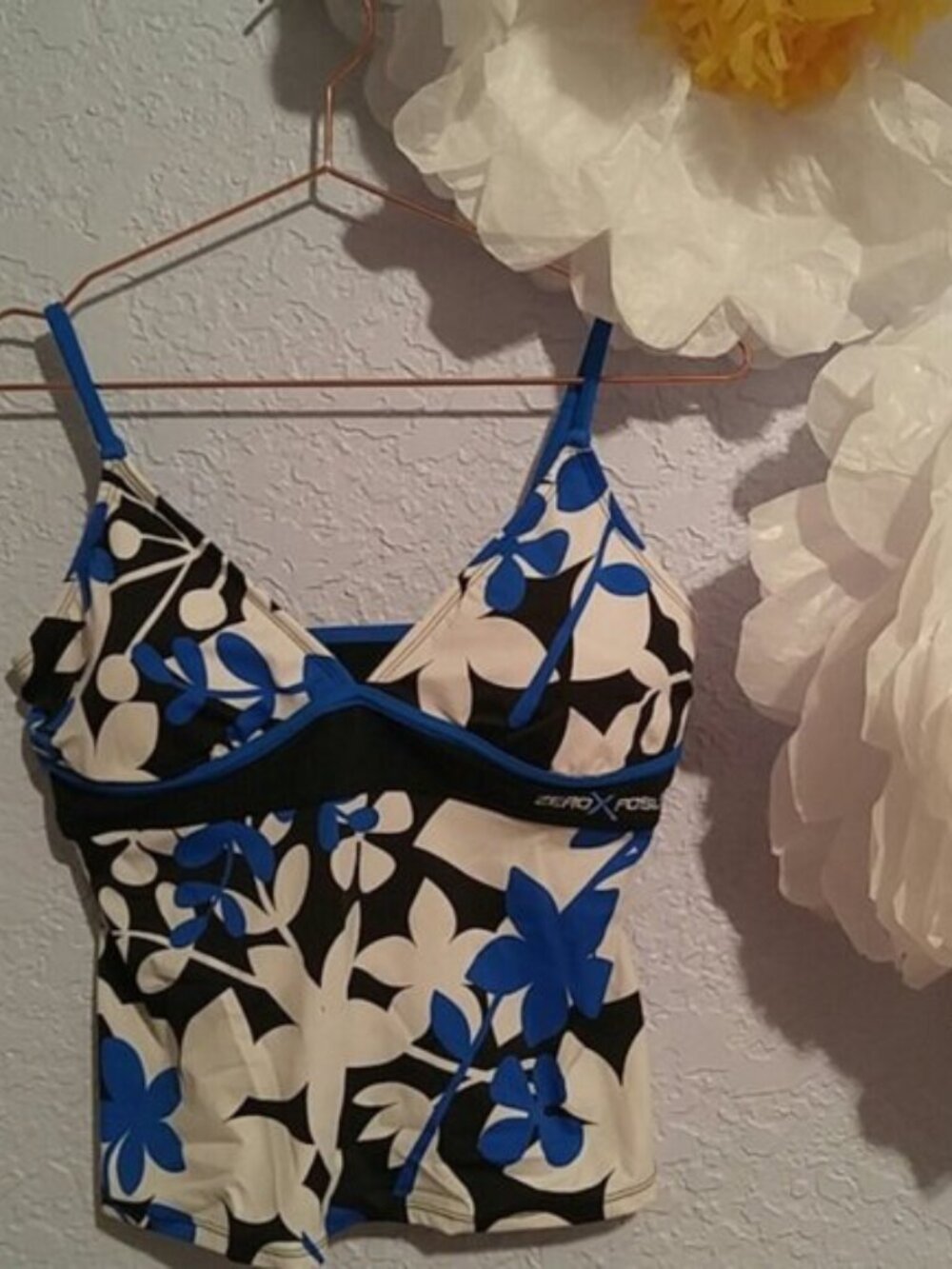 ZeroXposur SZ 10 Floral Swim Workout Tankini Top